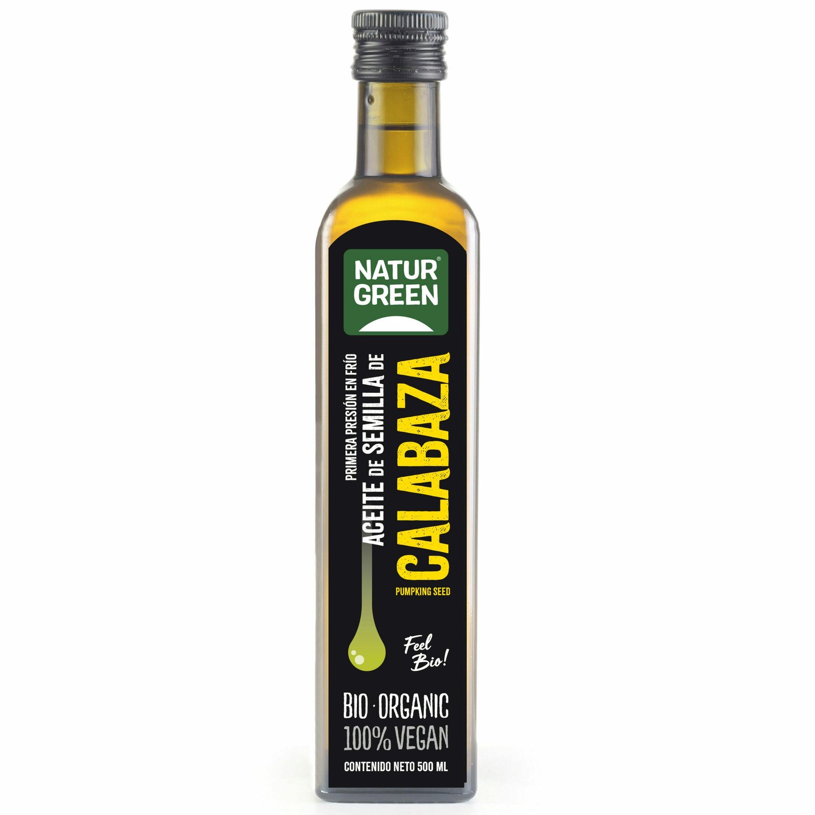 Aceite de Calabaza 500ml Aceite Semilla de Calabaza Bio 500ml Naturgreen