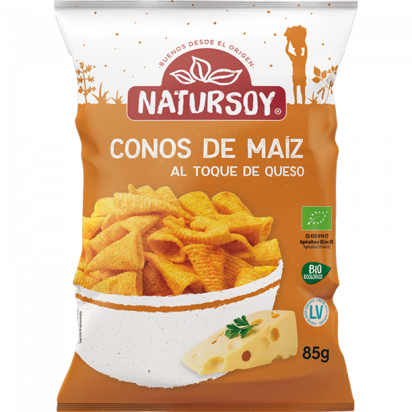Conos Maíz Queso Bio 85g Natursoy Conos Maíz Queso ecológicos 85g Natursoy