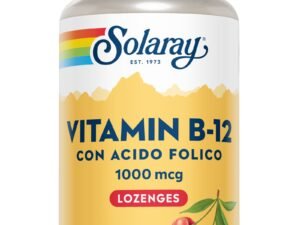 Vitamina B-12 Ácido Fólico Cereza 90caps Solaray