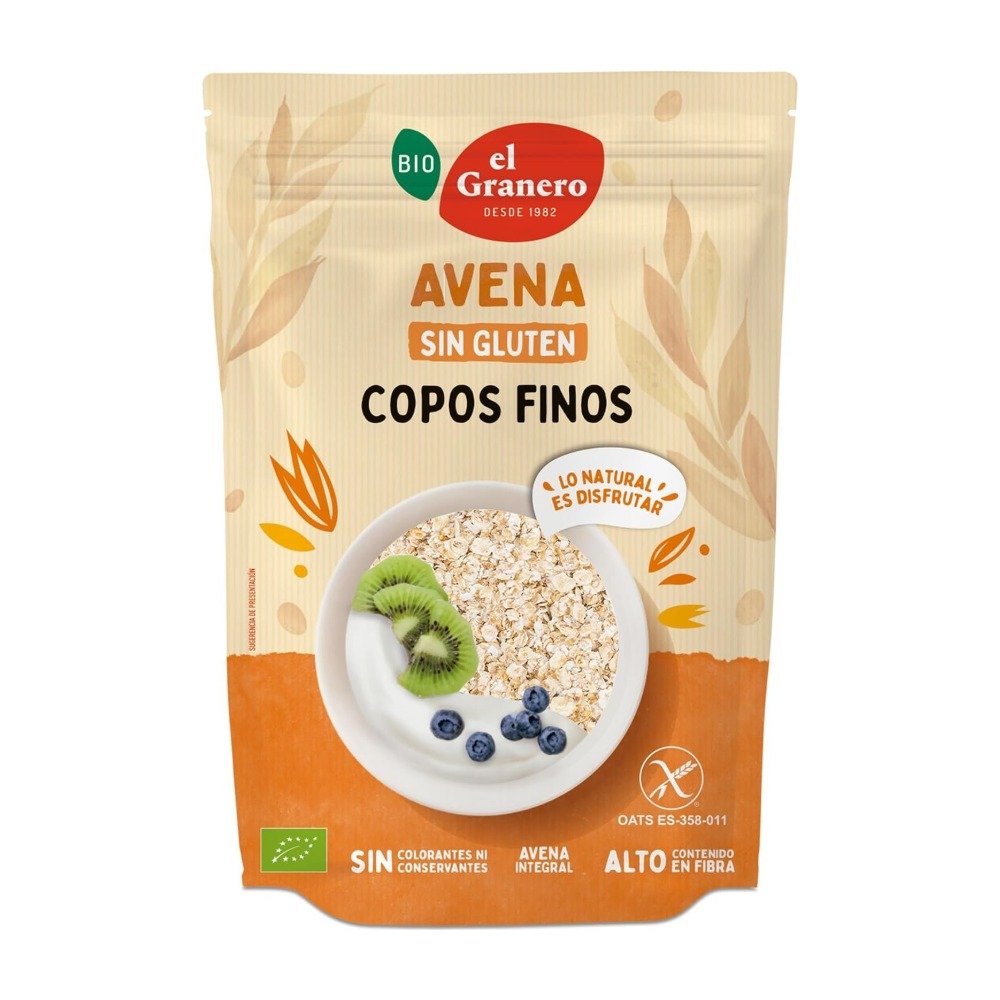 Copos Suaves Avena Integral Bio Sin Gluten 500gr El Granero El Granero copos avena finos bio 500g